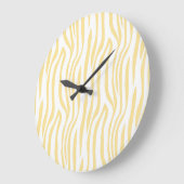 Yellow Zebra Pattern Wall clock Große Wanduhr (Winkel)