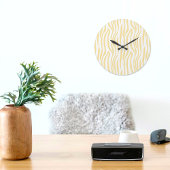 Yellow Zebra Pattern Wall clock Große Wanduhr