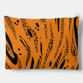 Yellow Zebra Pattern Zubehörtasche (Rückseite)