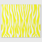 Yellow Zebra Print Geschenkpapier (Flach)