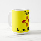 Yellow Zia Sun Puro Nuevo Mexiko Kaffeetasse (Vorderseite Links)
