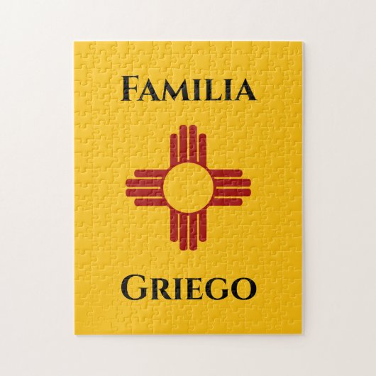 Yellow Zia Sun Puro Nuevo Mexiko Puzzle (Vertikal)