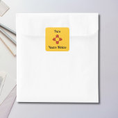 Yellow Zia Sun Puro Nuevo Mexiko Quadratischer Aufkleber