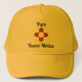 Yellow Zia Sun Puro Nuevo Mexiko Truckerkappe (Vorderseite)