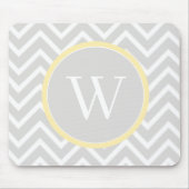 Yellow Zickzack Monogram Mouse Pad Mousepad (Vorne)