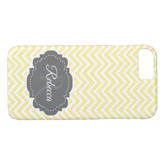 Yellow Zickzack Personalisiert Case-Mate iPhone Ca Case-Mate iPhone Hülle (Rückseite (Horizontal))