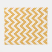 Yellow Zickzack Zigzag Muster Fleecedecke (Vorderseite (Horizontal))