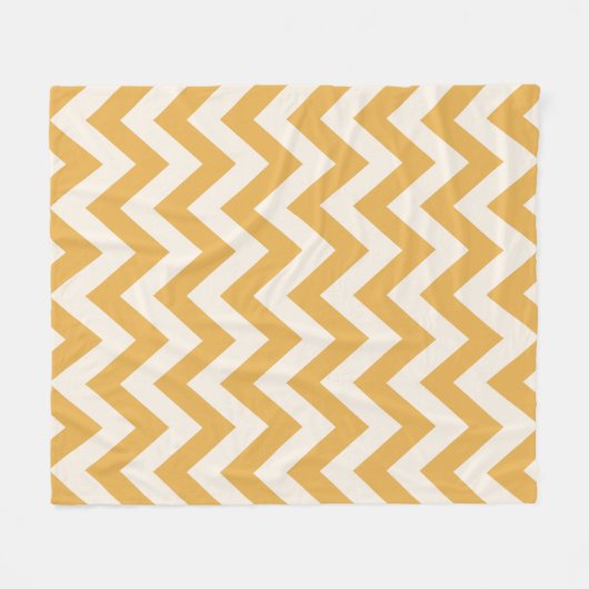 Yellow Zickzack Zigzag Muster Fleecedecke (Vorderseite (Horizontal))
