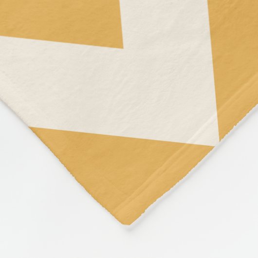 Yellow Zickzack Zigzag Muster Fleecedecke (Ecke)