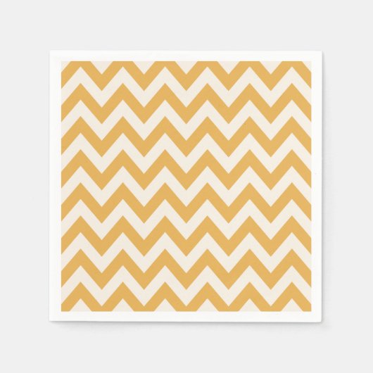 Yellow Zickzack Zigzag Muster Serviette (Vorderseite)