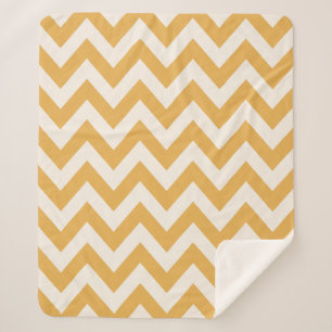 Yellow Zickzack Zigzag Muster Sherpadecke