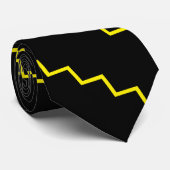 Yellow Zig Zag Krawatte (Gerollt)