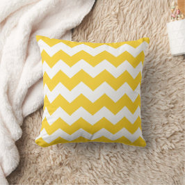 Yellow Zigzag Design Kissen
