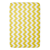 Yellow Zigzag, gelb Zickzack, geometrisches Muster Badematte (Vorderseite Vertikal)