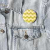 Yellow Zigzag, gelb Zickzack, geometrisches Muster Button (Beispiel)