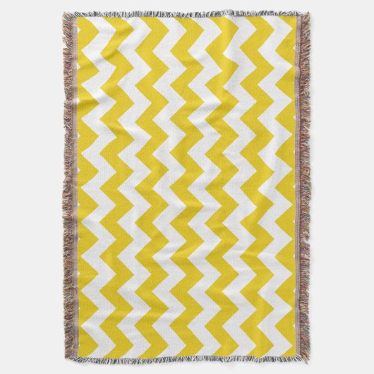 Yellow Zigzag, gelb Zickzack, geometrisches Muster Decke (Vorderseite Vertikal)