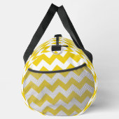 Yellow Zigzag, gelb Zickzack, geometrisches Muster Duffle Bag (Rechts)