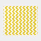 Yellow Zigzag, gelb Zickzack, geometrisches Muster Fleecedecke (Vorderseite (Horizontal))