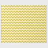 Yellow Zigzag, gelb Zickzack, geometrisches Muster Geschenkpapier (Flach)