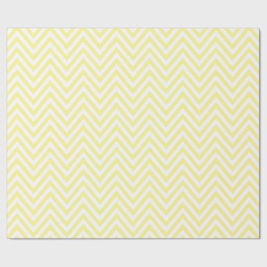Yellow Zigzag, gelb Zickzack, geometrisches Muster Geschenkpapier (Flach)