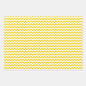 Yellow Zigzag, gelb Zickzack, geometrisches Muster Geschenkpapier Set (Vorderseite)