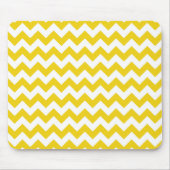 Yellow Zigzag, gelb Zickzack, geometrisches Muster Mousepad (Vorne)