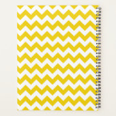 Yellow Zigzag, gelb Zickzack, geometrisches Muster Planer (Rückseite)