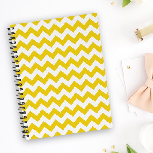 Yellow Zigzag, gelb Zickzack, geometrisches Muster Planer