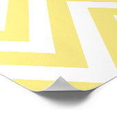 Yellow Zigzag, gelb Zickzack, geometrisches Muster Poster (Ecke)
