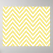 Yellow Zigzag, gelb Zickzack, geometrisches Muster Poster (Vorne)