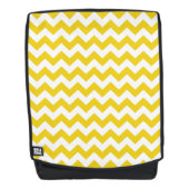 Yellow Zigzag, gelb Zickzack, geometrisches Muster Rucksack (Vorderseite)