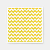 Yellow Zigzag, gelb Zickzack, geometrisches Muster Serviette (Vorderseite)