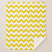 Yellow Zigzag, gelb Zickzack, geometrisches Muster Sherpadecke (Vorderseite)
