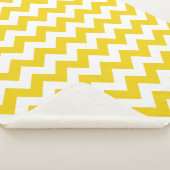 Yellow Zigzag, gelb Zickzack, geometrisches Muster Sherpadecke (3/4)