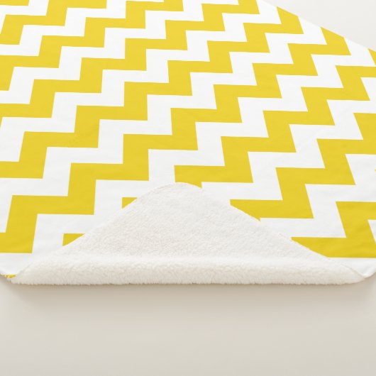 Yellow Zigzag, gelb Zickzack, geometrisches Muster Sherpadecke (3/4)