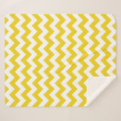 Yellow Zigzag, gelb Zickzack, geometrisches Muster Sherpadecke (Vorderseite (Horizontal))