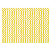 Yellow Zigzag, gelb Zickzack, geometrisches Muster Tischdecke (Vorderseite (Horizontal))