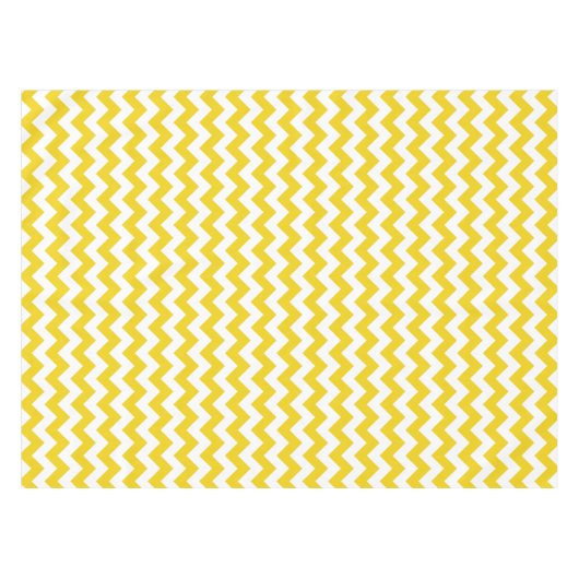 Yellow Zigzag, gelb Zickzack, geometrisches Muster Tischdecke (Vorderseite (Horizontal))