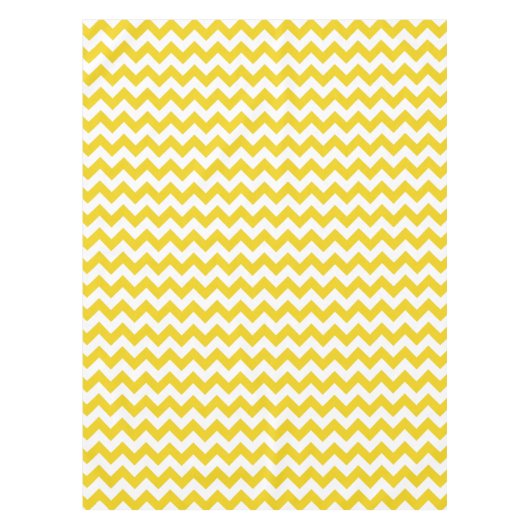 Yellow Zigzag, gelb Zickzack, geometrisches Muster Tischdecke (Vorderseite)