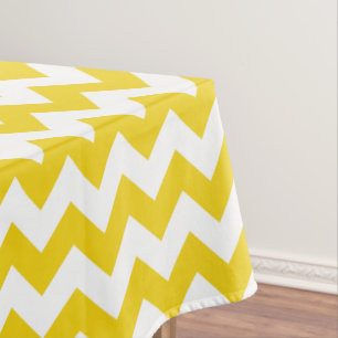 Yellow Zigzag, gelb Zickzack, geometrisches Muster Tischdecke