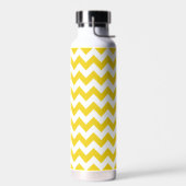 Yellow Zigzag, gelb Zickzack, geometrisches Muster Trinkflasche (Links)