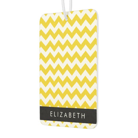 Yellow Zigzag, gelb Zickzack, Ihr Name Autolufterfrischer (Links)