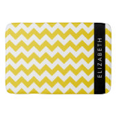 Yellow Zigzag, gelb Zickzack, Ihr Name Badematte (Vorderseite)