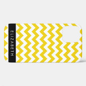 Yellow Zigzag, gelb Zickzack, Ihr Name Case-Mate iPhone Hülle (Rückseite (Horizontal))