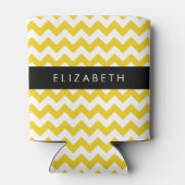 Yellow Zigzag, gelb Zickzack, Ihr Name Dosenkühler (Rückseite)