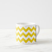 Yellow Zigzag, gelb Zickzack, Ihr Name Espressotasse (Vorderseite Rechts)