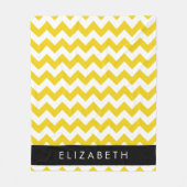 Yellow Zigzag, gelb Zickzack, Ihr Name Fleecedecke (Vorderseite)