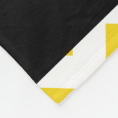 Yellow Zigzag, gelb Zickzack, Ihr Name Fleecedecke (Ecke)