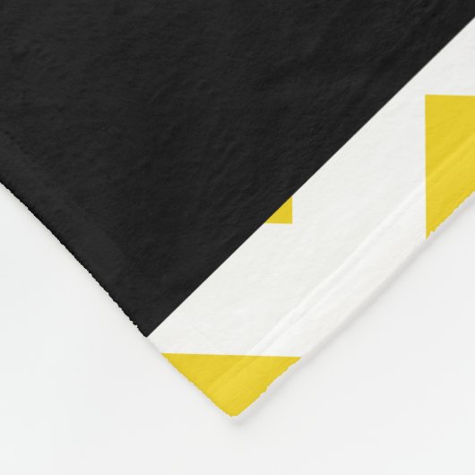 Yellow Zigzag, gelb Zickzack, Ihr Name Fleecedecke (Ecke)