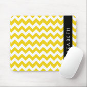 Yellow Zigzag, gelb Zickzack, Ihr Name Mousepad (Mit Mouse)